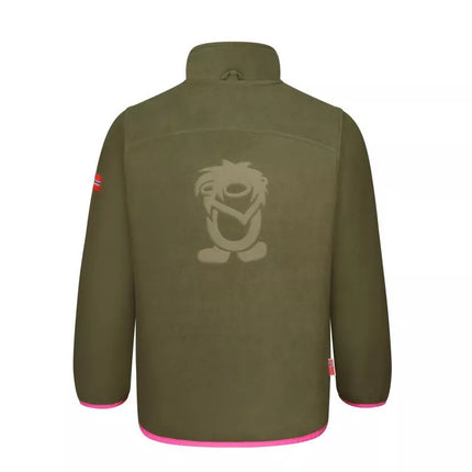 Trollkids Mergaičių sportiška flisinė striukė Oppdal Jacket XT su užtrauktuku, žalia (415-194)