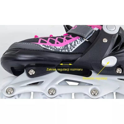 ENERO PRO LED ROLLER SKATES 4IN1 38-41 PINK-GRAY