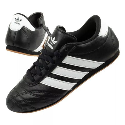 Adidas women's sports shoes Taekwondo Lace black fashionable leather