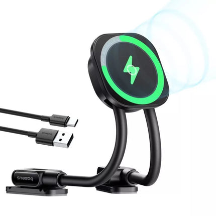 Baseus PrimeTrip C03sPro Car Holder for Dashboard with Adhesive Inductive Charger - Black