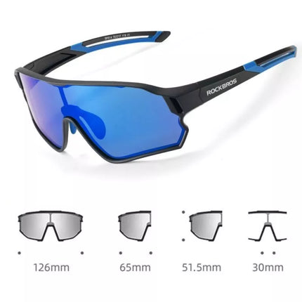 Rockbros polarized kids glasses black and blue