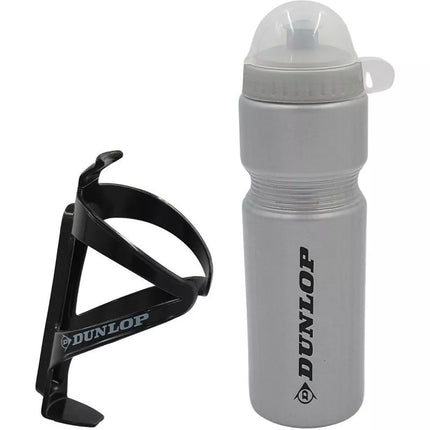 DUNLOP 750 ml dviračio gertuvė su laikikliu sidabrinė
