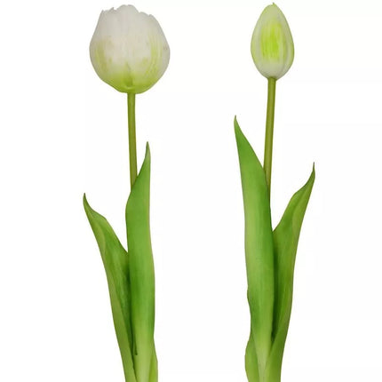 BOUQUET OF 5 WHITE PEONY TULIPS 39 CM LIFE-LIKE SPRING DECORATION