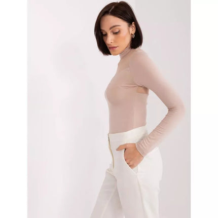Beige viscose blouse BASIC FEEL GOOD (RV-BZ-9203.87P)