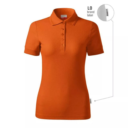 Moteriški polo marškinėliai "Reserve" (oranžiniai (prekės ženklo etiketė))