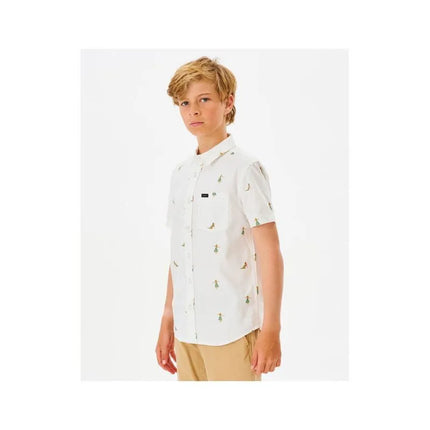 RIP CURL Hula Breach marškiniai berniukams, balti