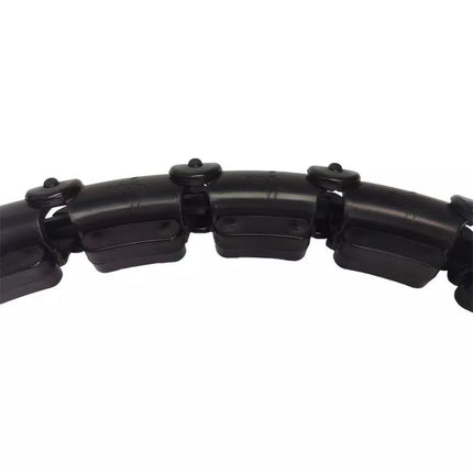 Hula Hoop with Massager and Weights, Black, Energo Fit