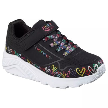 Skechers jaunimo sportiniai bateliai UNO LITE HEART CRAZE 314091L BKMT