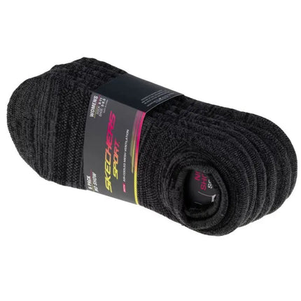 Skechers moteriškos pusilgės kilpinės kojinės, 6 porų pakuotė, S113157-GRY, pilkos, 36–40 dydis