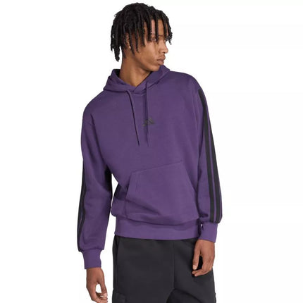Vyriškas adidas Essentials 3-Stripes Polarinis Džemperis Violetinė JX0740