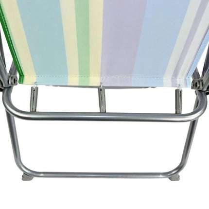 REDCLIFFS FOLDING CHAIR WITH ARMRESTS, BLUE STRIPES