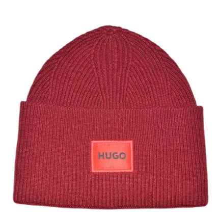 Hugo Boss Raudona vilnonė žieminė kepurė - 50496011-604