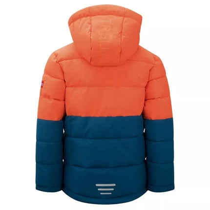 Trollkids Kids Gryllefjord Waterproof Winter Jacket Orange/Blue (365-428)