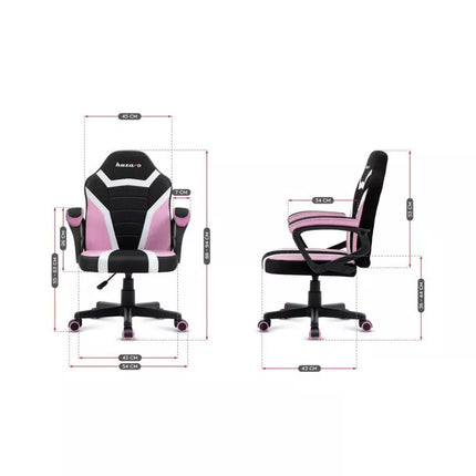 HZ-Ranger 1.0 rožinė tinklinė žaidimų kėdė vaikams