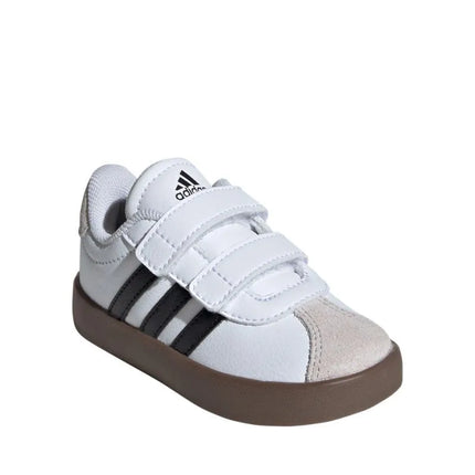 Adidas VL Court 3.0 Skateboarding Shoes for Kids White and Gray ID9157