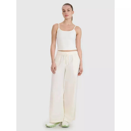 Women's casual wide-leg trousers 4F 4FWSS25TTROF1012-11S