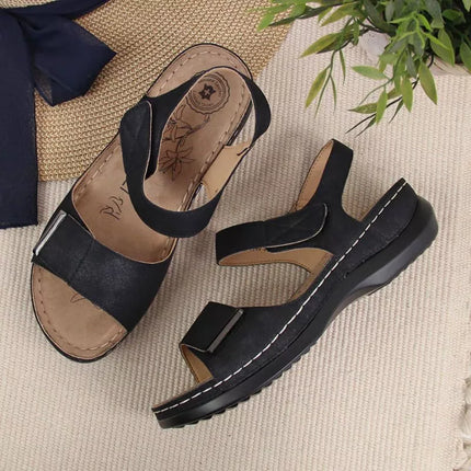 eVento W EVE223D black wedge sandals