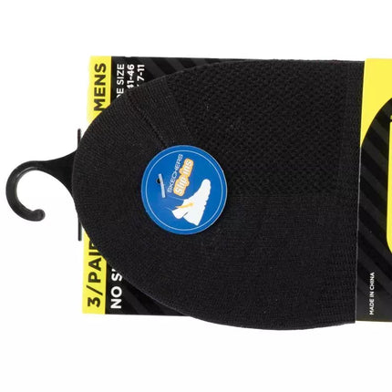 Skechers Vyriški Mikropluošto Kojinės, 3 poros, Juodos, S101715-HBLK, 41-46