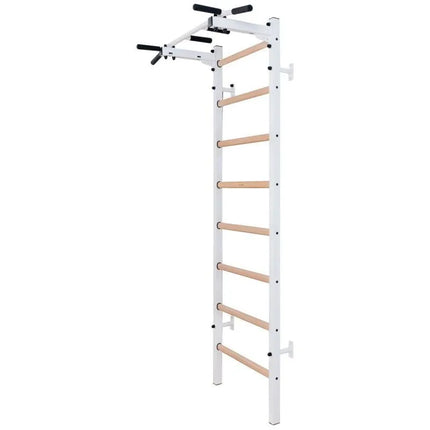 WOODEN AND METAL GYMNASTIC WALL BAR WITH BAR BENCHK 221W