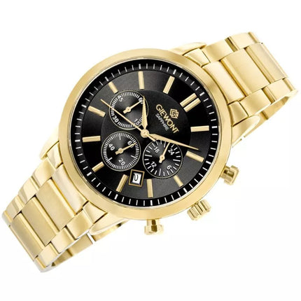Giewont Chronograph Sapphire Gold Black Men's Watch GW8510-B5