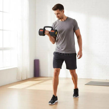 HL05 3in1 ADJUSTABLE DUMBBELL WITH SUPPORT FOR PUSH-UPS AND KETTLEBELL HMS