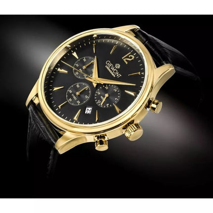 Giewont Chronograph Sapphire Black and Gold Men's Watch GW6310-A4