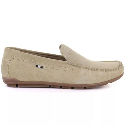 Men's beige leather loafers Bugatti TT153108