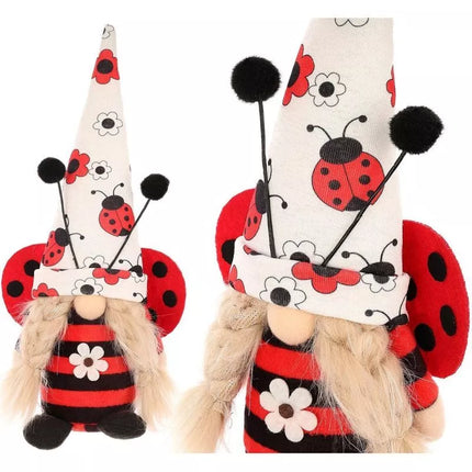 GNOME LADYBUG GIRL 24cm pavasario dekoracija