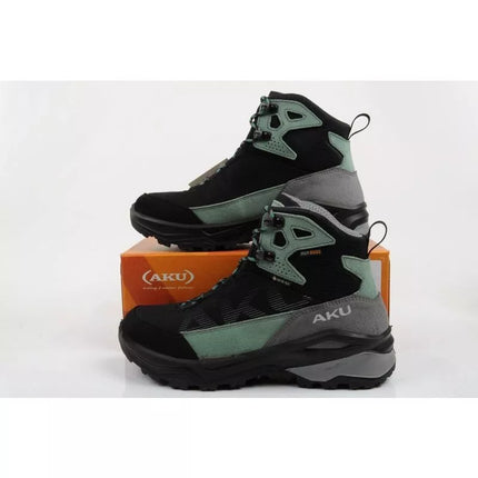 Aku moteriški trekingo sportiniai batai Adapta Gore-tex odiniai juodi žali