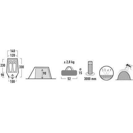 High Peak Kite 2 Tent 10188