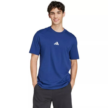 Vyriški Adidas Essentials marškinėliai su mažu logotipu, mėlyni JF1093
