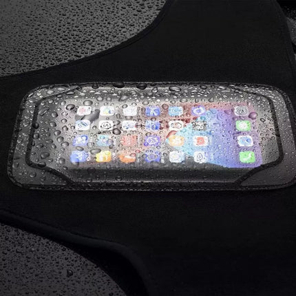 Rockbros D78 dviračio rėmo apsauga nuo prakaito su kišene ir dėklu telefonui – juoda