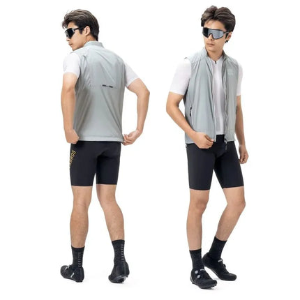 Rockbros YDMJ003 Spring/Autumn Windproof Vest Size XL - White/Gray