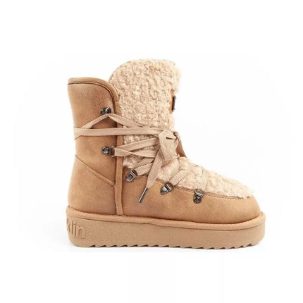 D.Franklin children's winter snow boots, fashionable fur lining, insulated