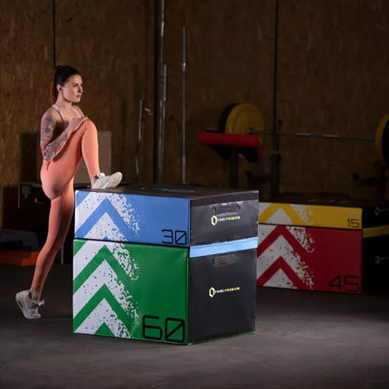 Set of four HMS Premium Plyometric Boxes PYBS01