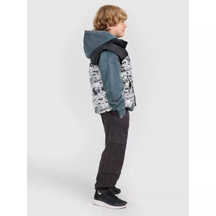 Boy's down vest with synthetic filling 4F 4FJRAW25TVJAM321-10A