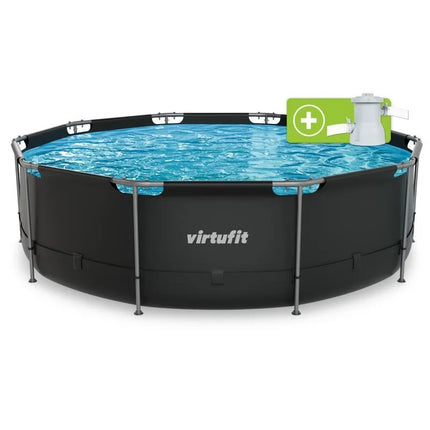 VIRTUFIT APVALUS BASEINAS 366 CM SU FILTRO SIURBLIU