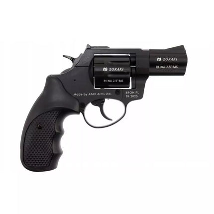 ZORAKI R1-K6L BAS blank alarm and signal revolver, 2.5" barrel, .22 Long Blank, black (R1256BMP-BAS)