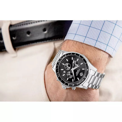 Men's Watch Giewont Chronograph Sapphire Silver Black GW3520-B2