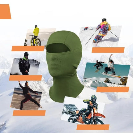Qunature 13230023015 ski balaclava bike motorcycle balaklava size L - green
