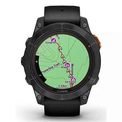 Garmin Fenix 7 Pro Saulės energijos varoma versija, skaidri pilka / juodu dirželiu, sportinis laikrodis