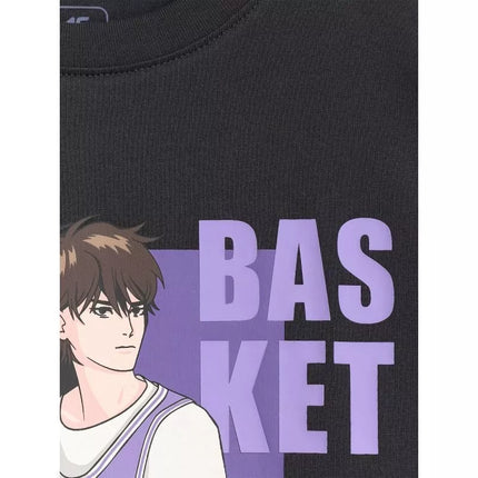 Boy's oversize T-shirt with print 4F 4FJRAW25TTSHM3062-20S