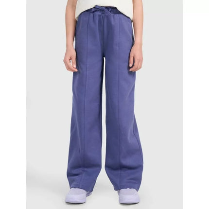 Girls' wide-leg sweatpants 4F 4FJRAW25TTROF1598-33S