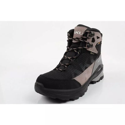 Moteriški trekingo sportiniai batai Adapta Gore-tex odiniai juodi/rožiniai Aku