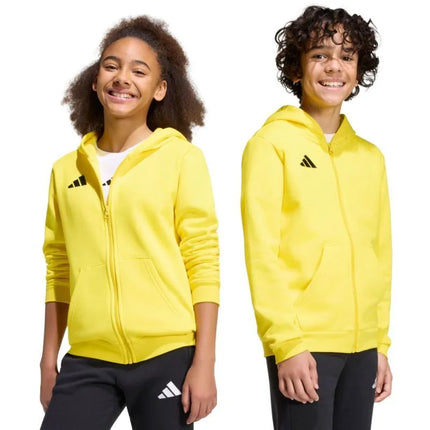 adidas Entrada 26 Full Zip Hoodie Yellow KH1777