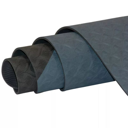 ENERO FIT ANTI-SLIP TPE YOGA AND FITNESS MAT, GRAY-BLACK