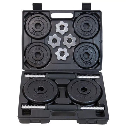 CAST IRON DUMBBELL 19 KG (2x9.5 KG) ENERO FIT CASE