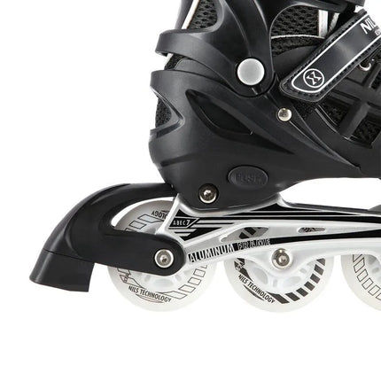 Nils Extreme NH10905 4in1 inline skates with replaceable hockey blade, black LED, size M (35-38)
