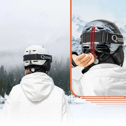 Qunature 10130003005 Ski Helmet with Earmuffs Panda Snowboard for Kids 54-58 cm - White