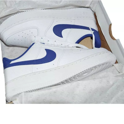 Nike Air Force 1 moteriški batai, balti / tamsiai karališkos mėlynos - CT3839-101